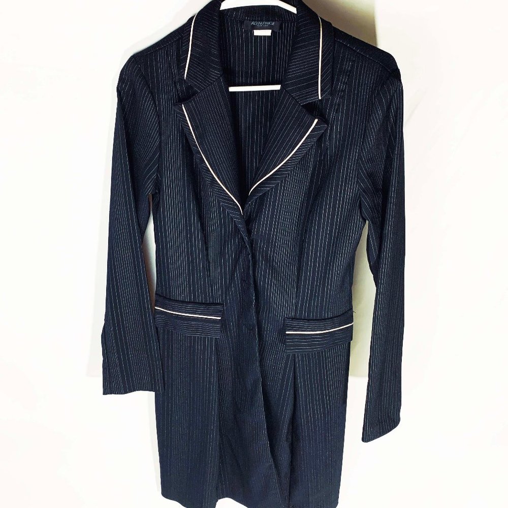 Alyn Paige Black Long Sleeve Button Up Siz 9/10